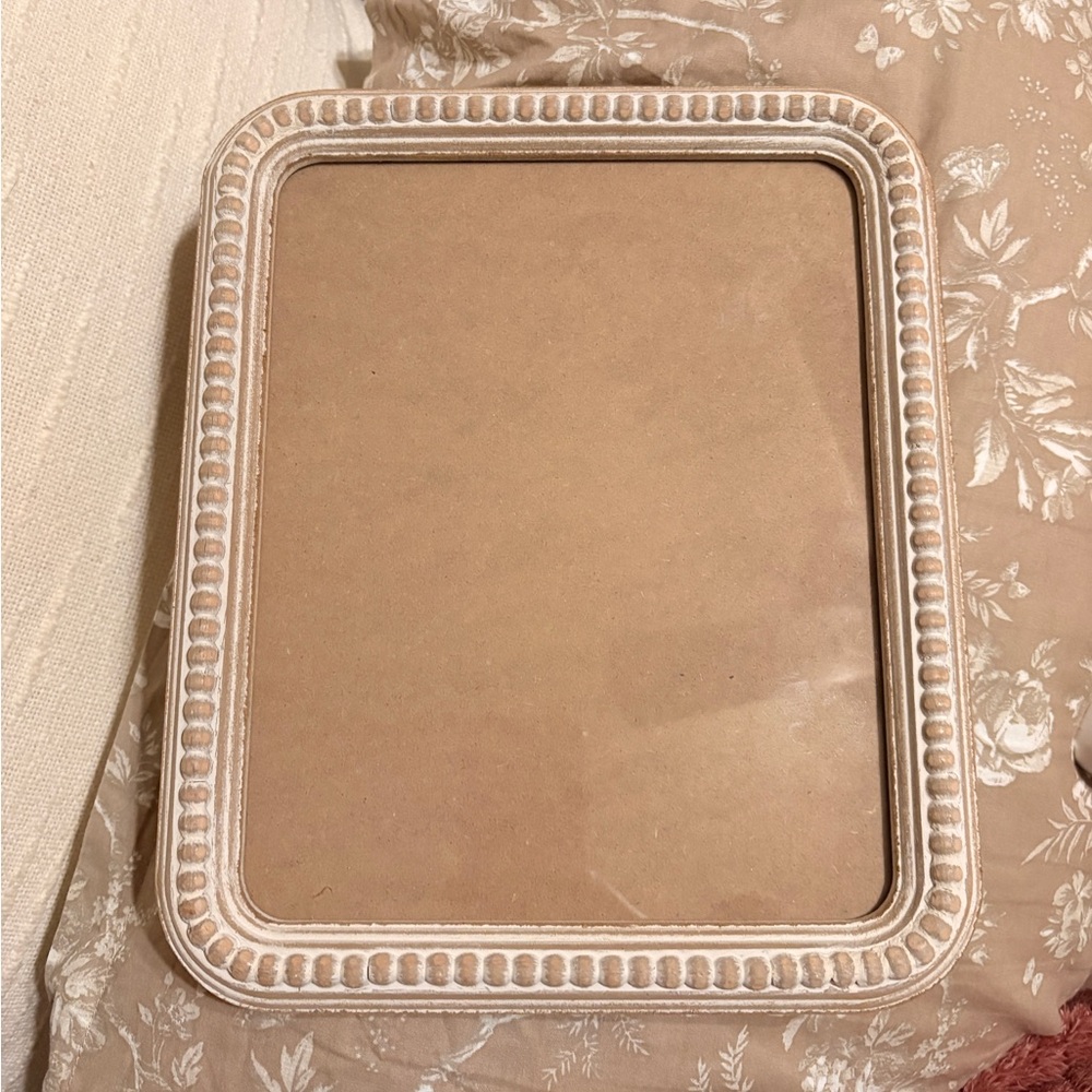 Elegant Beaded Edge Tan Frame